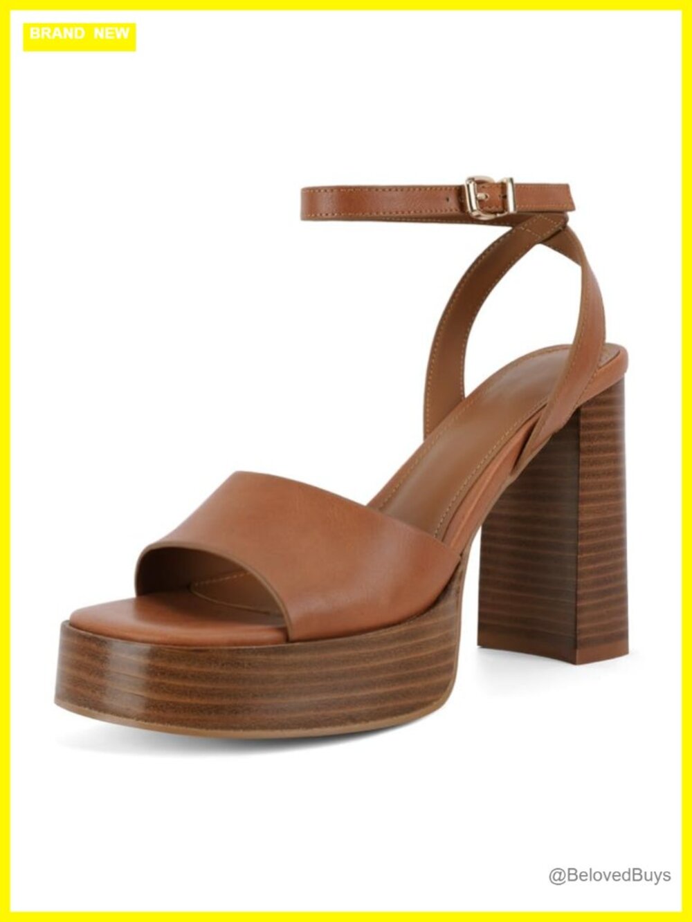 Open Toe Chunky Block Heel Platform Sandals with Ankle Strap